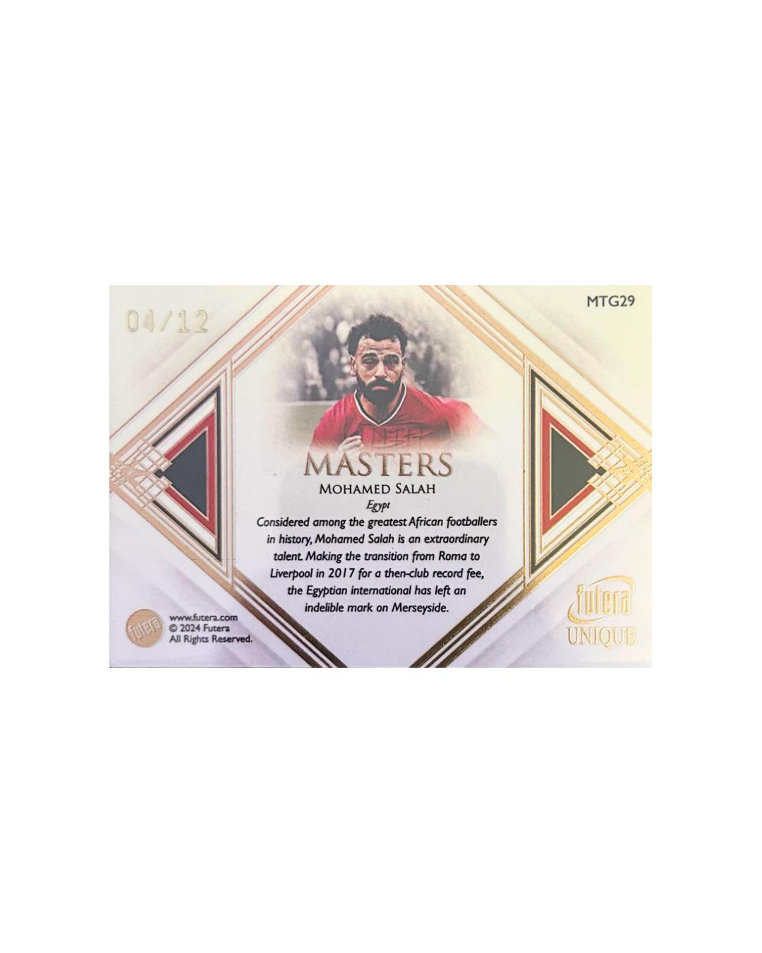 Mohamed Salah Futera 23kt Gold Plated Card /12