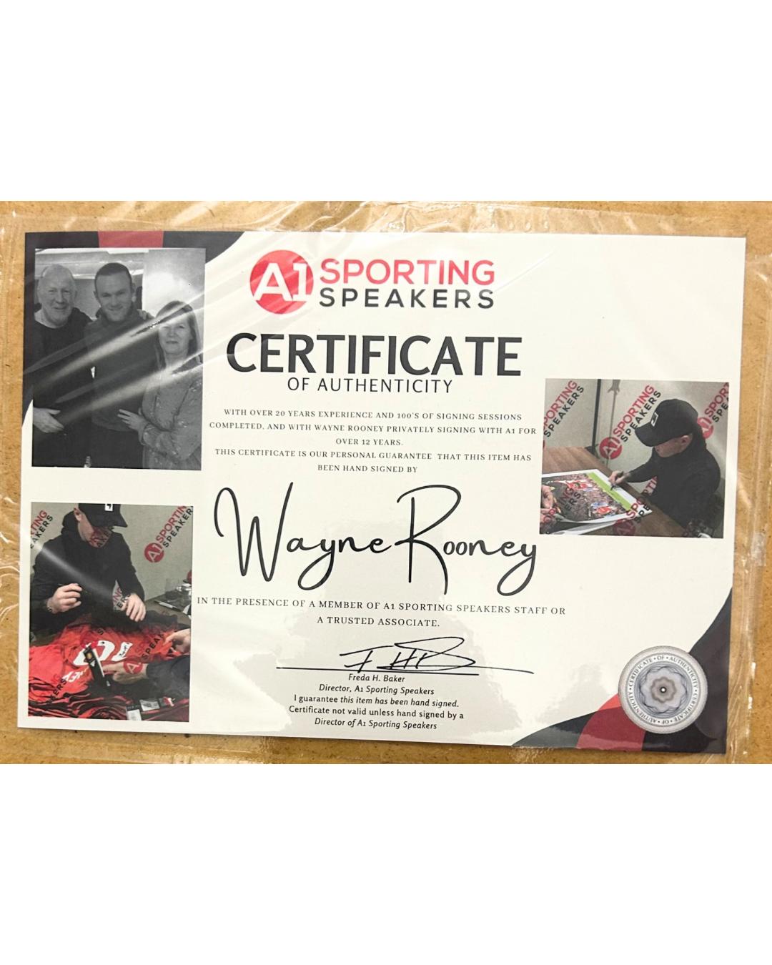 Wayne Rooney Signed Manchester United Shirt – Framed with Certificate of Authenticity